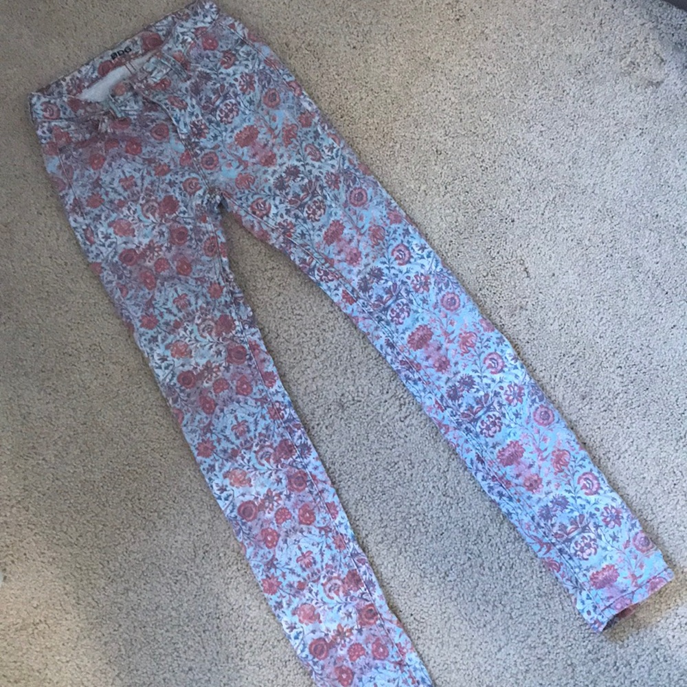 Urban Outfitters High Rise Floral Denim